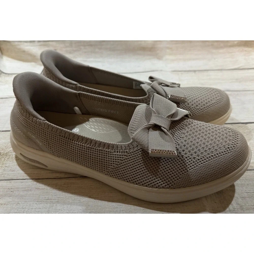 Skechers Inspire Arch Fit Taupe Slip In #138606-TPE Shoes Sz 8 EXCELLENT